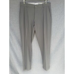 Hickey Freeman Pants‎ Mens 34x32 Gray Chino Straight Leg Trousers Preppy